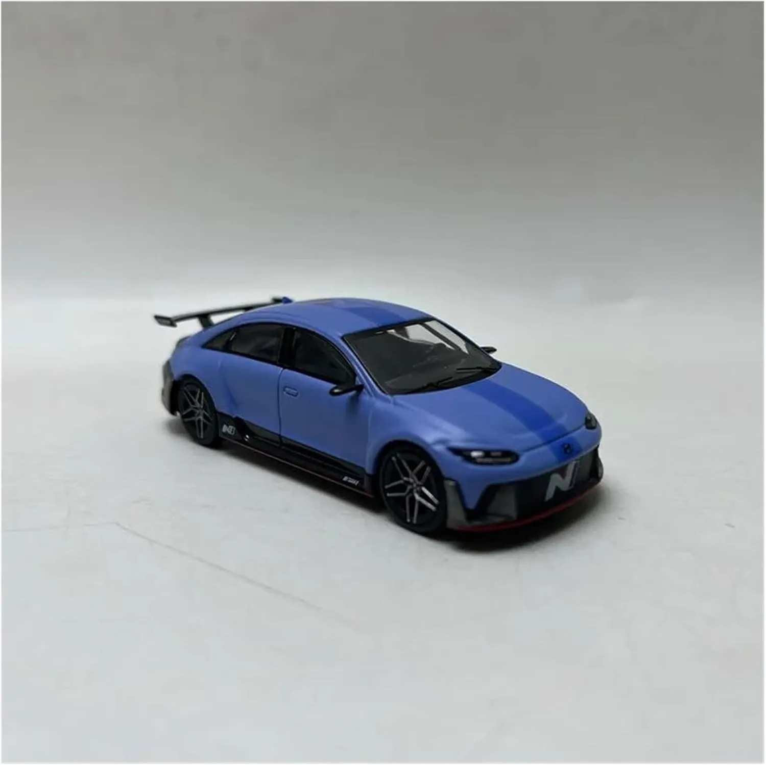 1 64 for Hyundai N Vision 74 Diecast Alloy Car Model Miniature Static Collection Displays Ornaments Motor Vehicles Toys(Blue)
