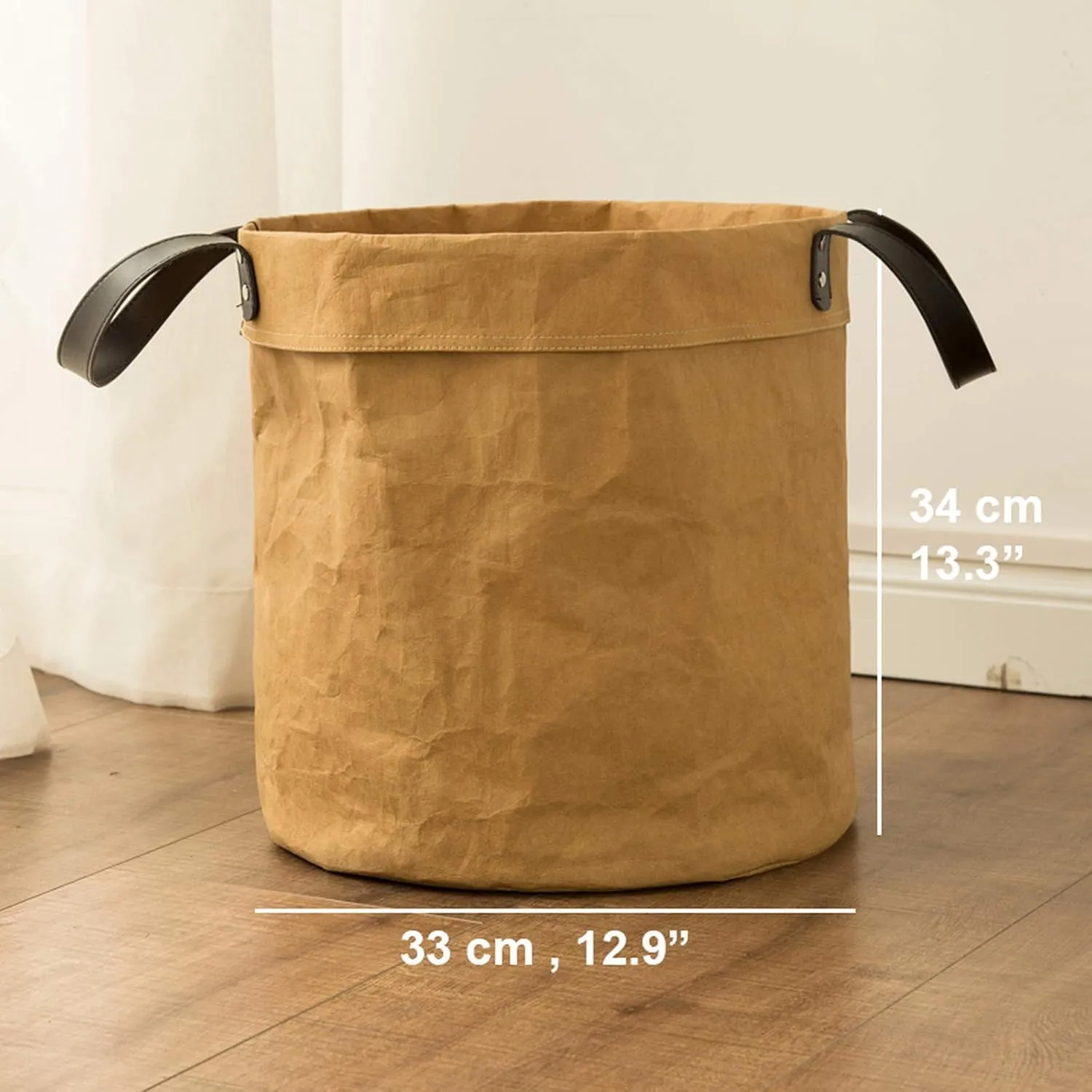 1 piece of kraft paper laundry basket toy storage box kraft paper handbag dirty clothes storage box