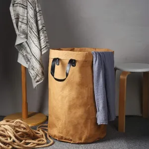1 piece of kraft paper laundry basket toy storage box kraft paper handbag dirty clothes storage box