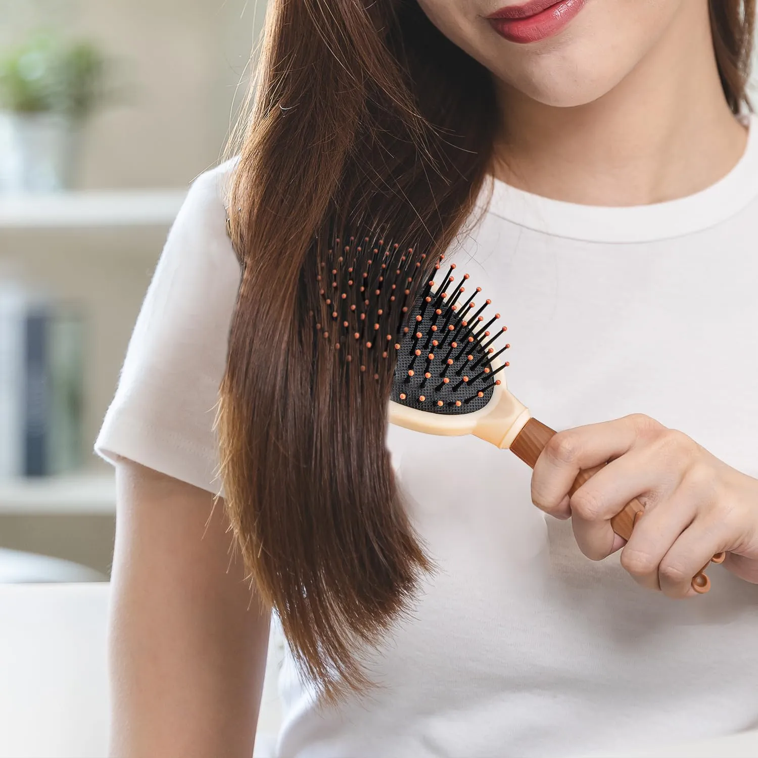 1 Set 5 Pcs Hair Brush and Comb Set for Girls, Mirror Comb Set for Girl, Hair Comb Set,Brush Set, Girl Hair Comb, Girl Mirror Set, Brush Set for Girls Sisters, A Portable Pocket Hair Brush with Mirror