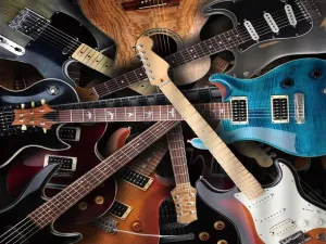 1000 Piece Great Jigsaw Puzzle for Adults and Kids - Music by Number, Musical Instruments Kinds of Guitar Cool Rock Jigsaw Puzzle for Home Decoration Toys and Games