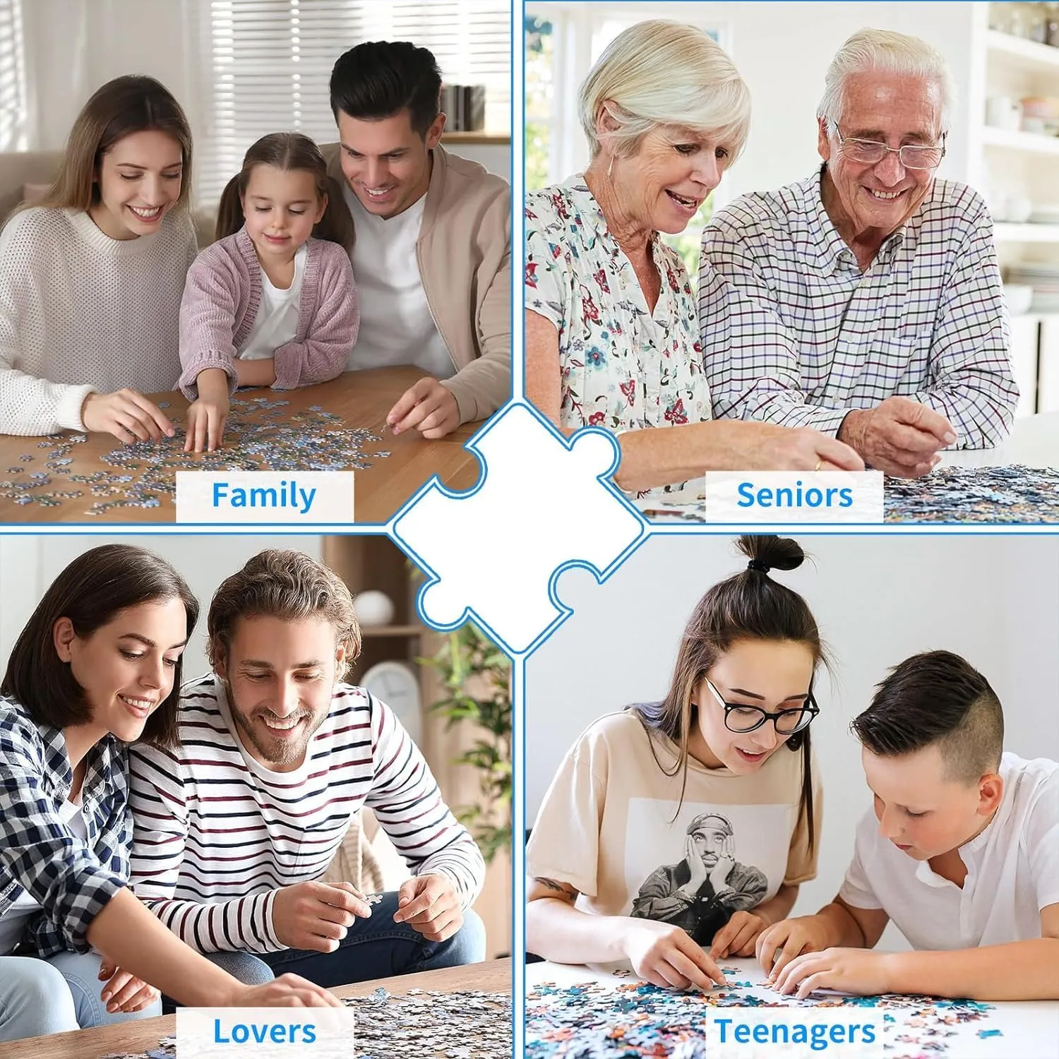 1000 Piece Great Jigsaw Puzzle for Adults and Kids - Music by Number, Musical Instruments Kinds of Guitar Cool Rock Jigsaw Puzzle for Home Decoration Toys and Games