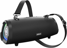 100W Peak Portable Wireless Bluetooth Speakers with Built-in Subwoofer, Booming Bass, IPX6 Waterproof, TWS Pairing, AUX, TF Card and USB Input, RGB Party Lights (Can Sync to Music)