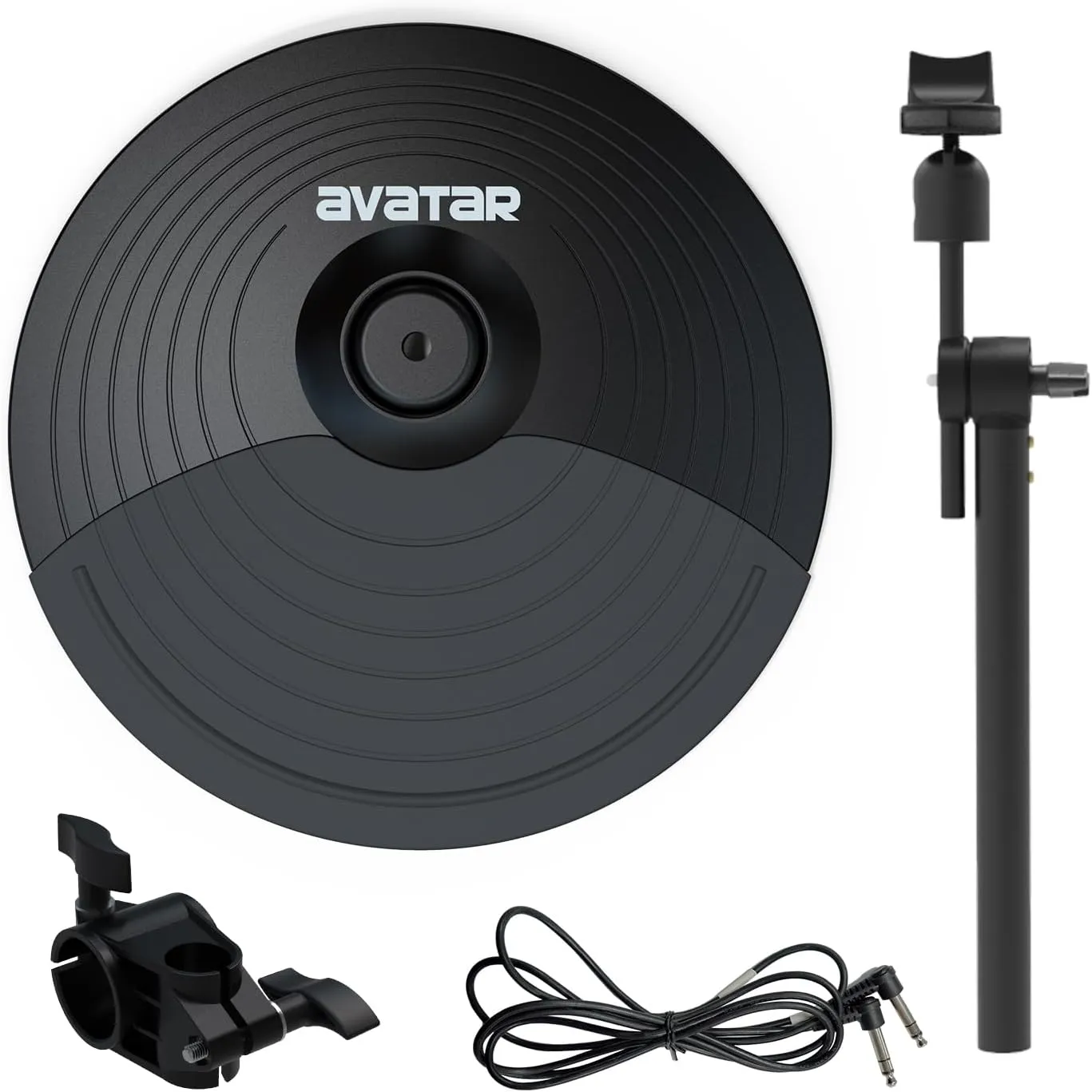 10" Dual-zone Cymbal With Choke Universal Expansion Cymbal Bundle for Electronic Drum Set