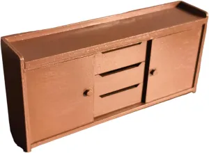 1:12 Dollhouse Wood Cabinet Display Cupboard Decoration,Simple,Furniture,Miniature Kitchen Cabinet for Living Room DIY Scene, Brown