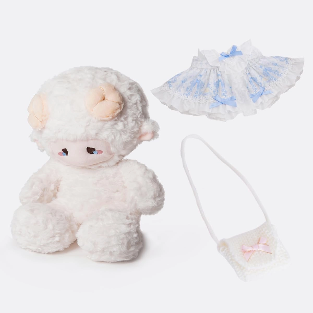 11.4 Inch Sheep Plush Toy, Super Soft Sheep Stuffed Animal, Cute Lamb Stuffed Animal, Gift for Kids and Adults（Blue）