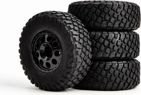 12mm Hex Wheels Tires with Inserts (4) 1/10 Rock Crawler 1:10 Short Course Buggy Truck Off Road 2.2 Rim for Traxxas hpi kyosho arrma hsp losi Tenacity Vkar teamc kingtair FMS LC70 LRP Redcar Tamiya