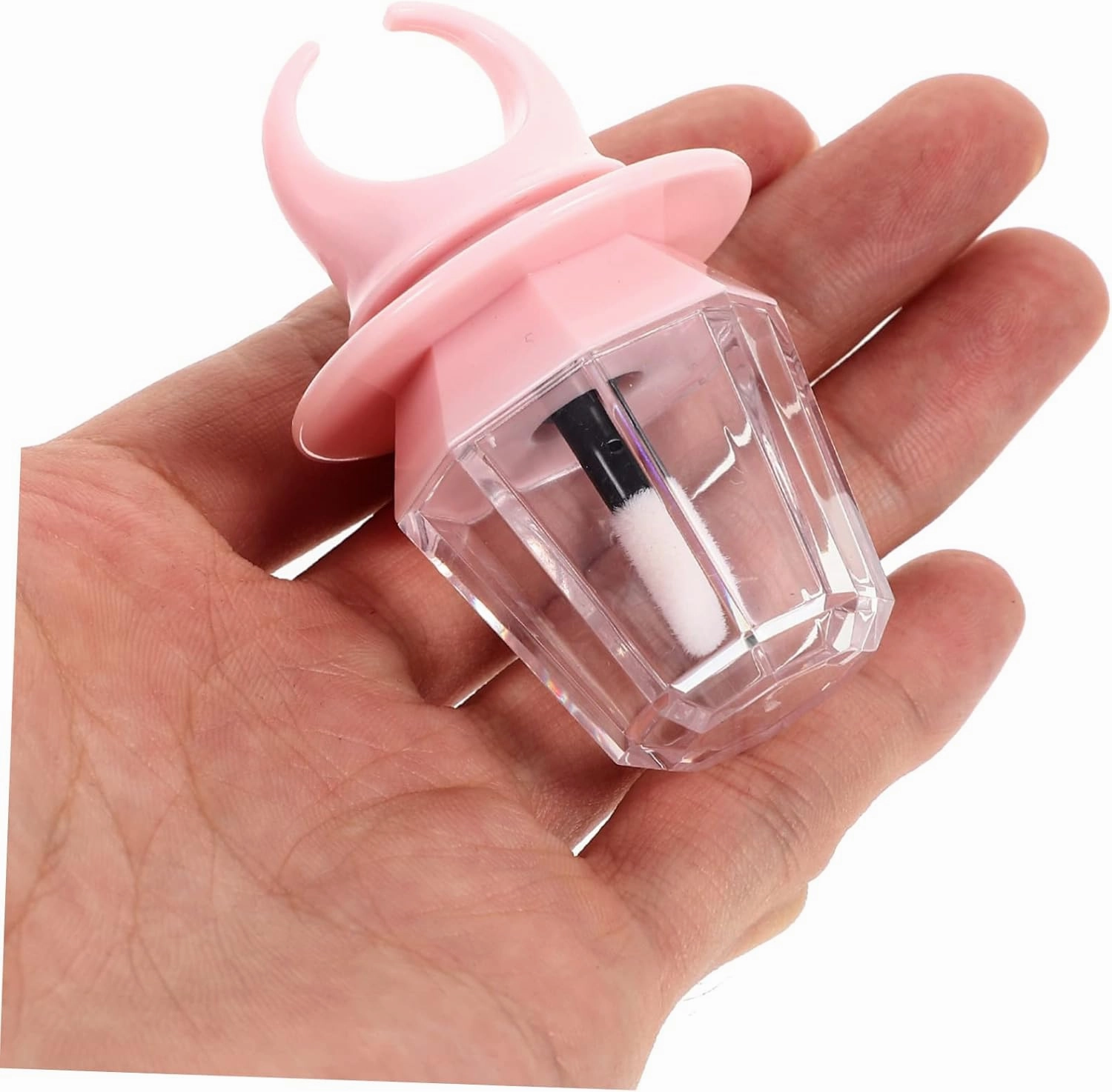 12pcs Lip Gloss Tube Women’s Rings Containers Clear Cosmetic Container Lip Gloss Empty Tubes Lip Wand Applicator Lip Tint Lip Oil Bottles Lipstick Stand Pink Plastic Printable