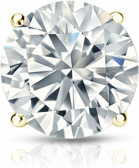 14k Yellow Gold 4-Prong Basket Round Diamond SINGLE STUD Earring (0.60 cttw, H-I, I1-I2)