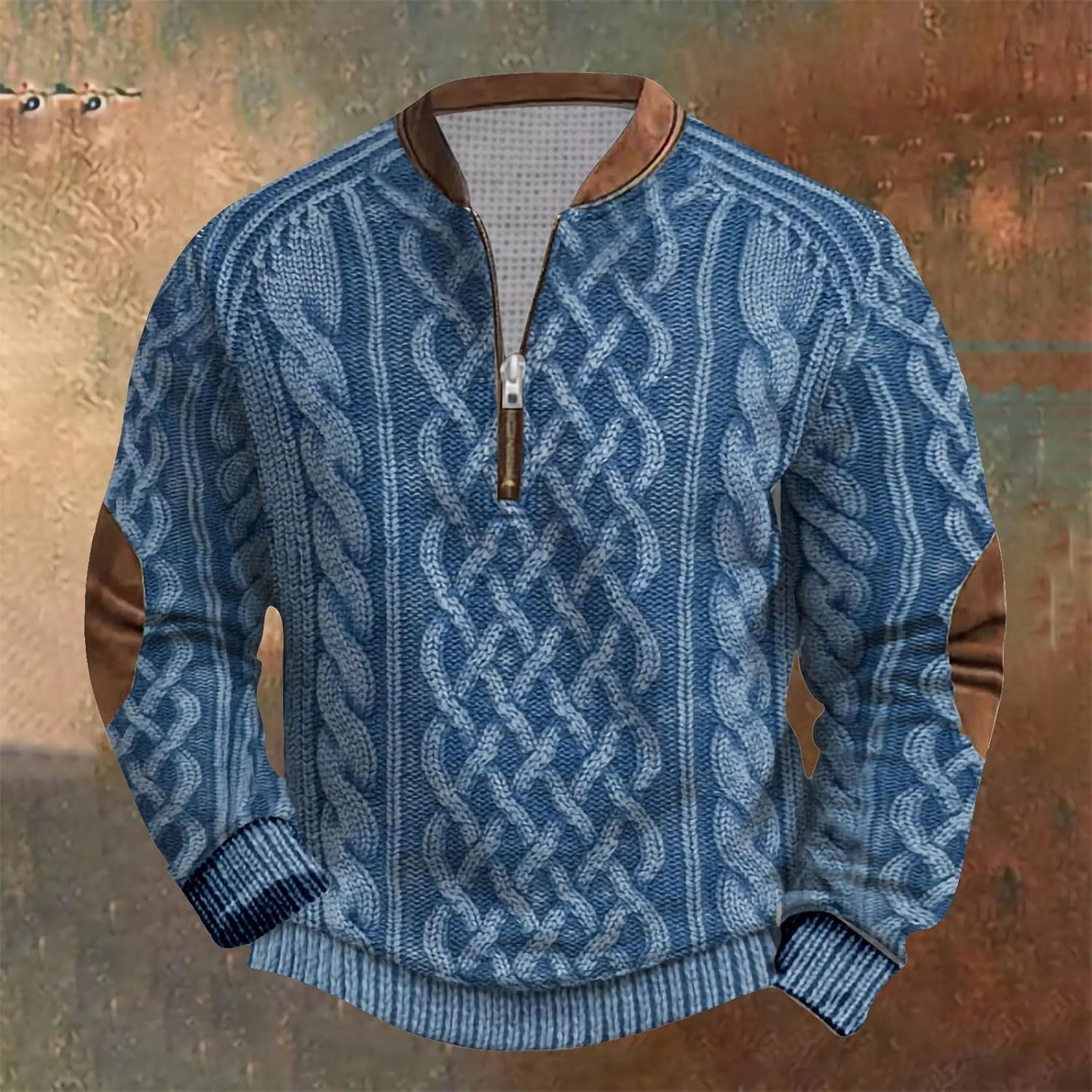 1/4 Zip Pullover Mens Lightweight Long Sleeve Quarter Zip Pull Over Jackets Western Mock Neck Pull Over Jackets