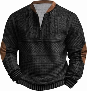 1/4 Zip Pullover Mens Lightweight Long Sleeve Quarter Zip Pull Over Jackets Western Mock Neck Pull Over Jackets