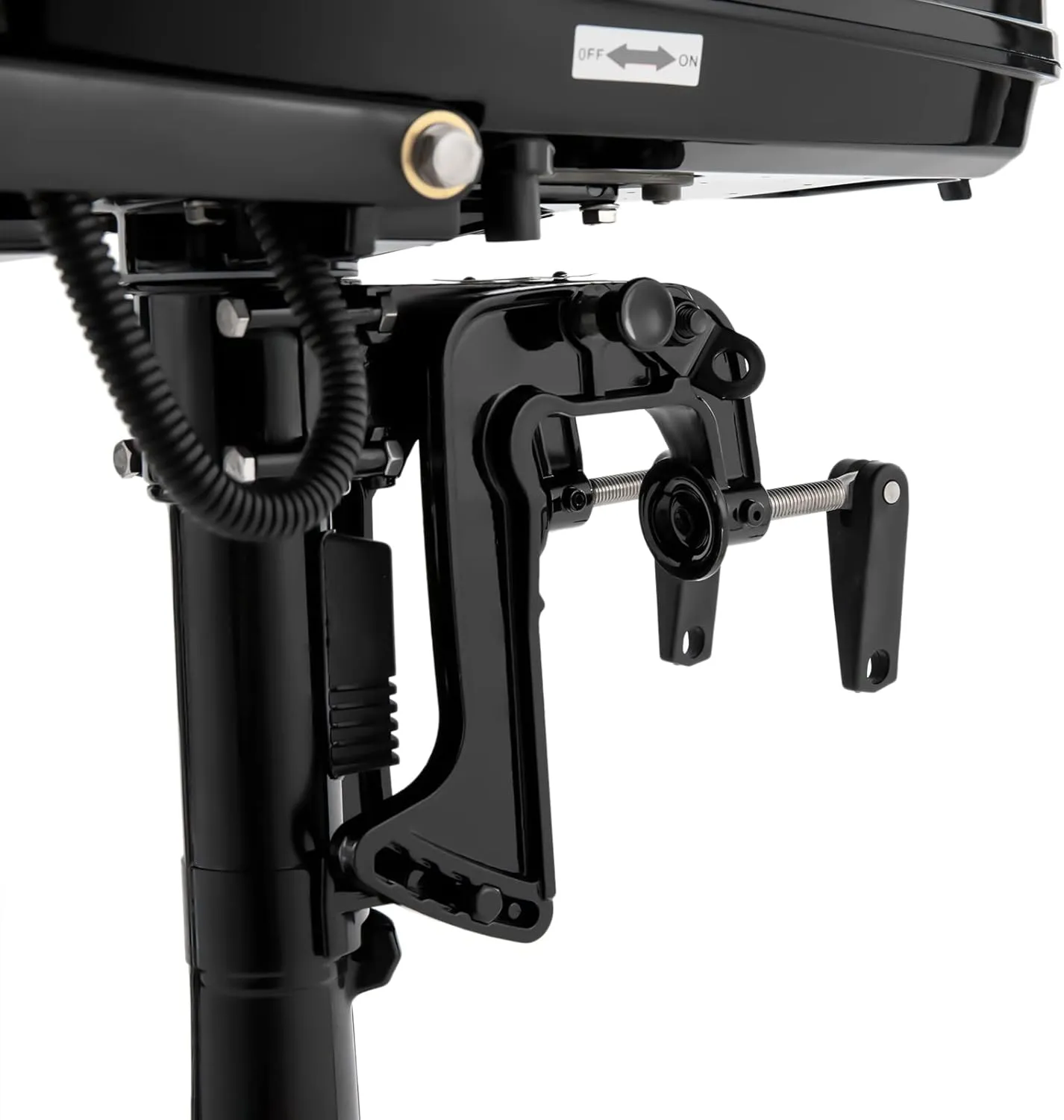 2 Stroke 3.5 HP Outboard Motor Engine Water Cooling System Heavy Duty Boat Engine Tiller Control 2.5KW 5000R/Min   Tool Bag For Fishing Aquaculture Outdoor Exploration