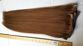 20"-22" Remy Human Hair Clip in Extensions Thick to Ends Chestnut/Medium Brown (Color #6) 10 Pieces(pcs) Full Head Luxury Set [Set Weight: 5.4oz/160grams] …