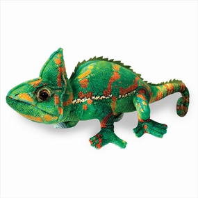 23" African Chameleon Stuffed Animal - Green Chameleon Realistic Toy, Wild Animals Plush Super Soft (Green 23")