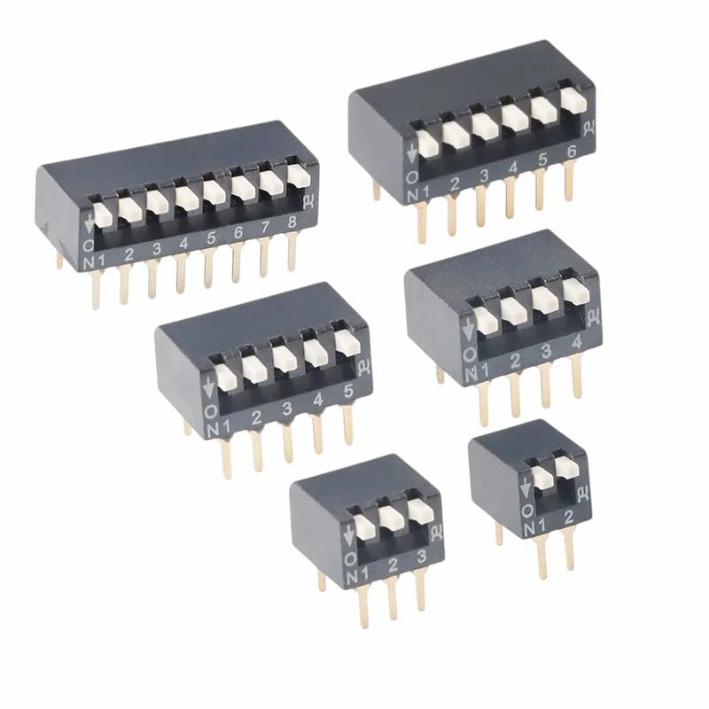 2.54mm Pitch Dip Switch DSPV0 8/6/5/4/3/2 Bit Position Toggle Code Red DSDP06LHGET Piano Key DSPV04LHGET New 2025 High for Reliable Electronic Component, Precision, Stable Performance