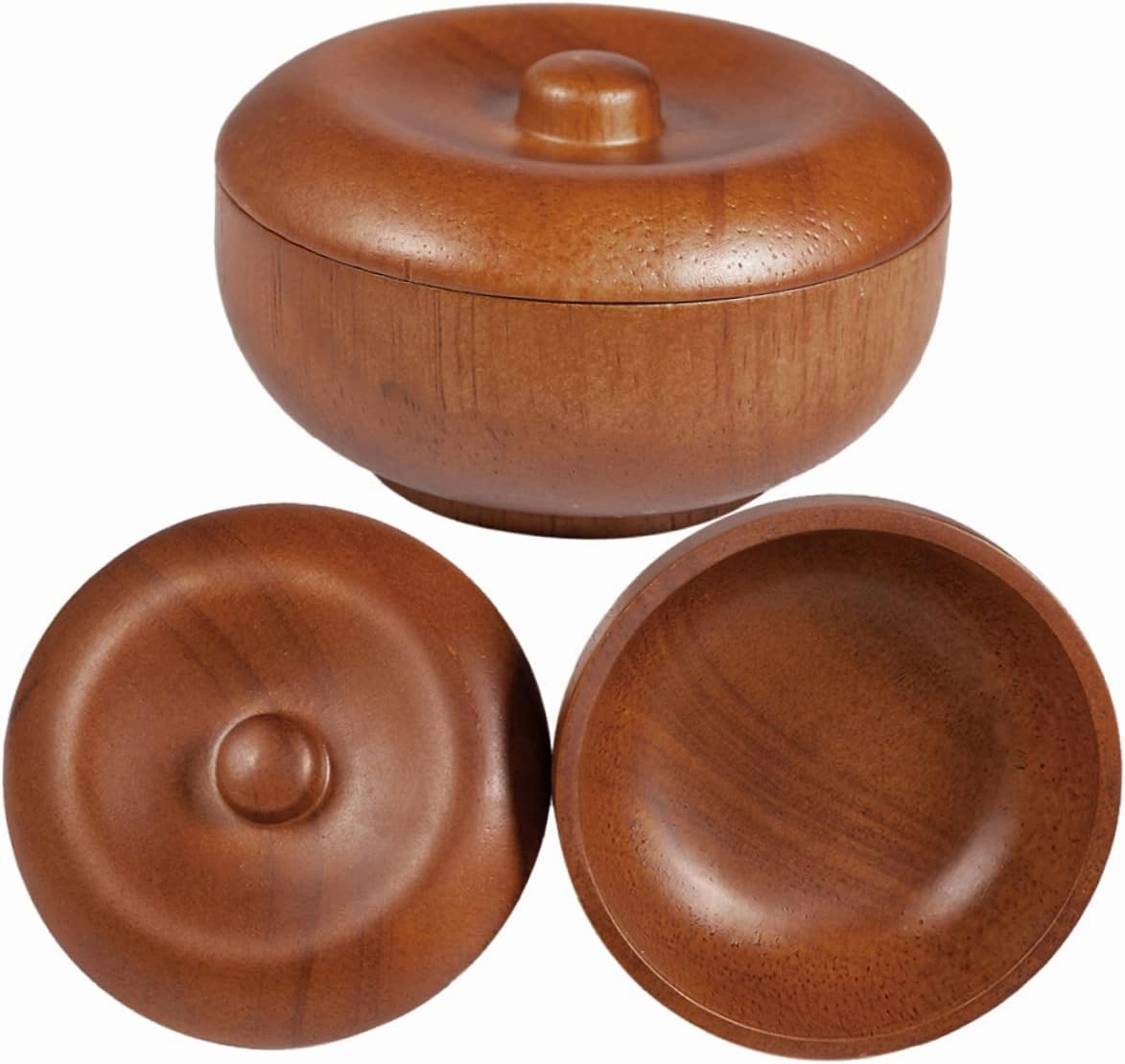2 Pcs Men's Shaving Bowl Set Shave Cream Soap Bowl with Lid for Men Barber Shop Accessory