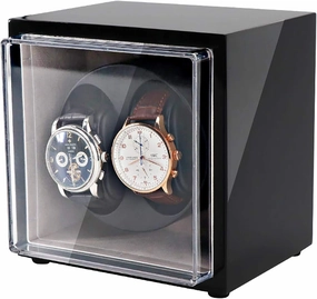 2-Position Automatic Mechanical Watch Winding Box Dual-Power Watch Shaker Quiet Rotating Watch Device Watch Storage Case Home Watch Winder Quiet and Well Operated