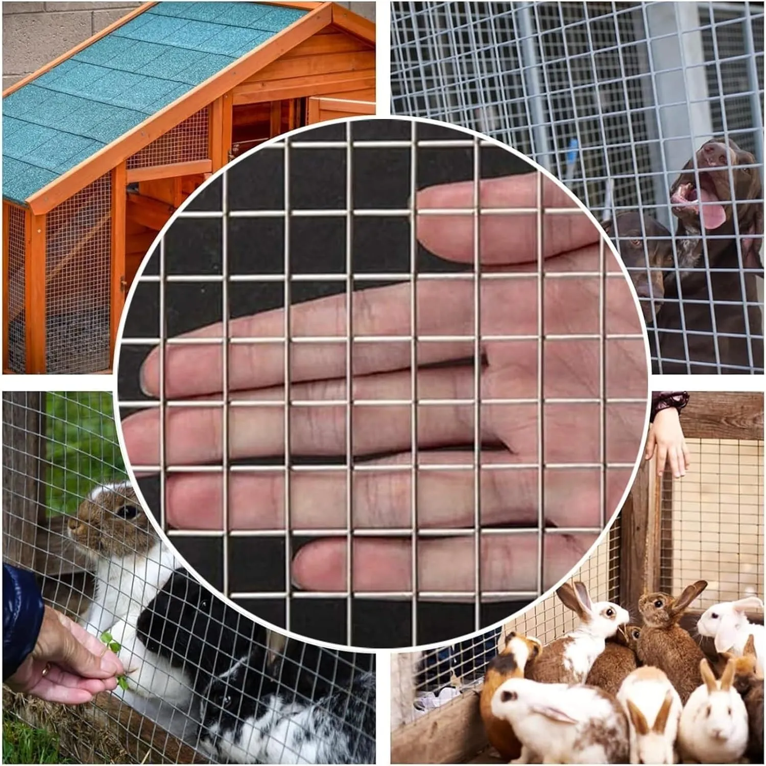 304 Stainless Steel Welded Wire Mesh, Hardware Cloth, 1/2 Inch Tree Guard Fence Roll, Garden Fencing, Poultry, Chicken Coop, Snake (1.5m x 10m)(1.5mX15m(49.2ft))