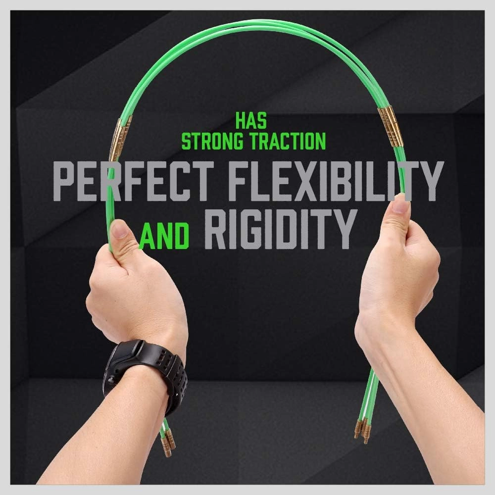 3.3m Fiberglass Electricians Push Pull Rods 4mm - Non-Conductive Cable Installation Tools