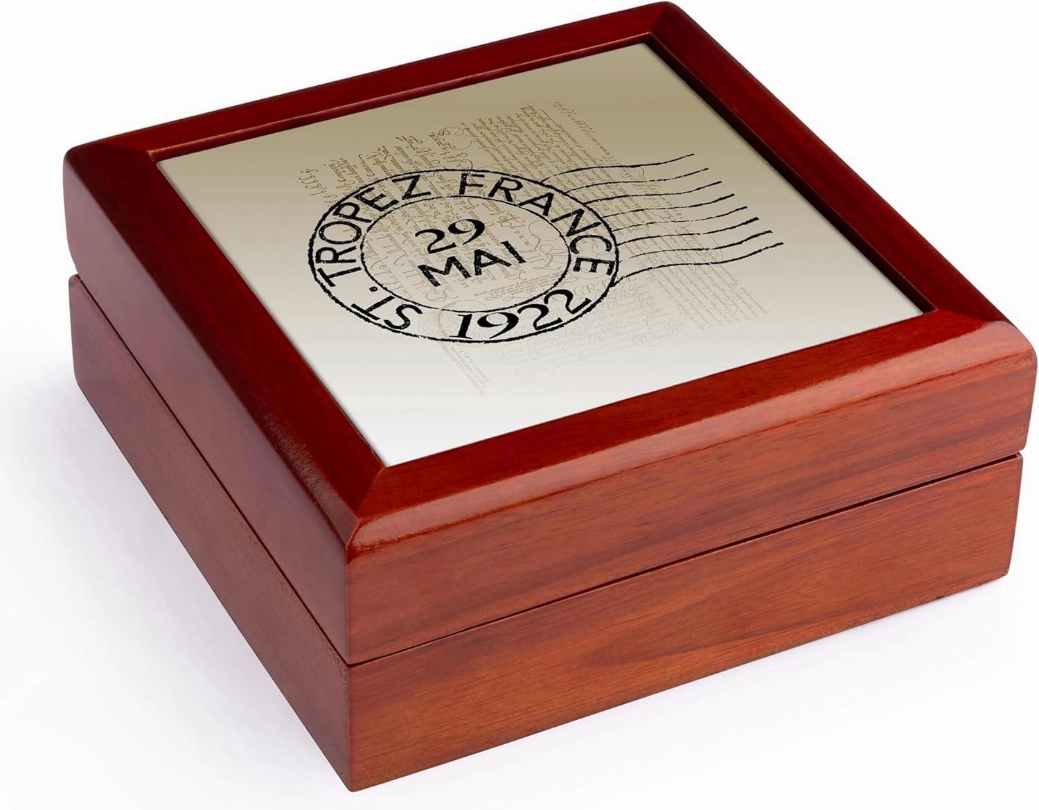 3dRose St. Tropez France vintage post mark, Jewelry Box jb-178978-1