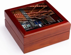 3dRose The Entryway to the Chicago Pier all Lit up and Textured, Jewelry Box jb-48294-1