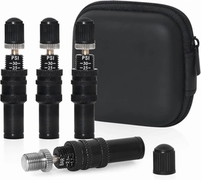 4PCS Tire Deflators for Offroad Accessories 4x4 – Automatic Air Down Tire Deflators with 10-30 PSI Shutoff, Compatible with Schrader Valve – Lightweight Car Accessories for Off-Roading