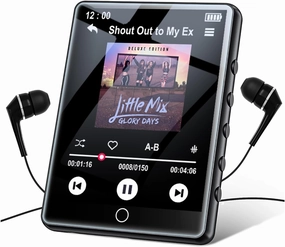 64GB MP3 Player with Bluetooth 5.3, 2.8-inch Touch Screen Digital Music Player, Portable MP3 Player Bluetooth with Speakers High Fidelity Lossless Sound Quality, FM Radio, Voice Recorder, E-Book