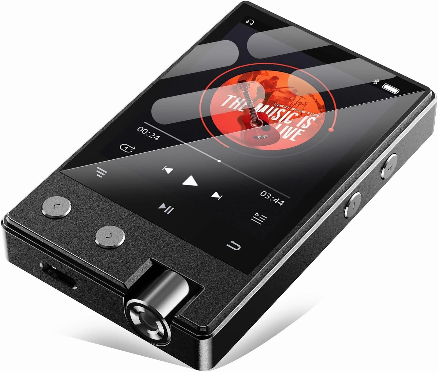 72GB HiFi MP3 Player with Bluetooth, Lossless DSD/FLAC Digital Audio Music Player Portable, DSD256/128/64 Supported, Portable 2.4" IPS Screen, 64GB Micro SD Card Included, Support Up to 256GB