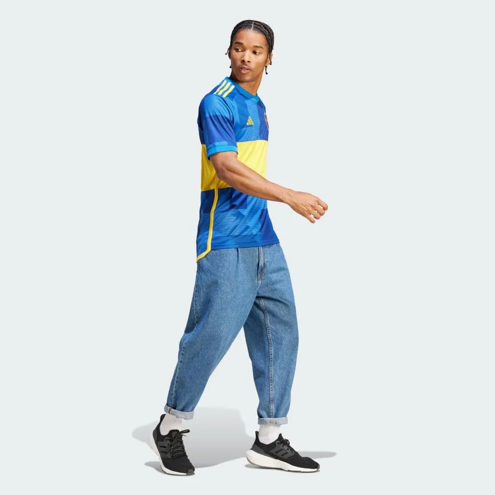 adidas Men's Soccer Boca Juniors 23/24 Home Jersey - Inspired by The Vibrant Streets of El Caminito, Comfortable