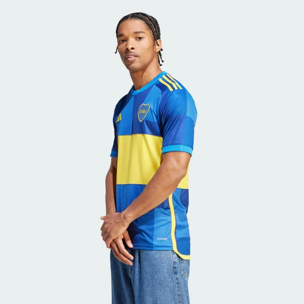 adidas Men's Soccer Boca Juniors 23/24 Home Jersey - Inspired by The Vibrant Streets of El Caminito, Comfortable