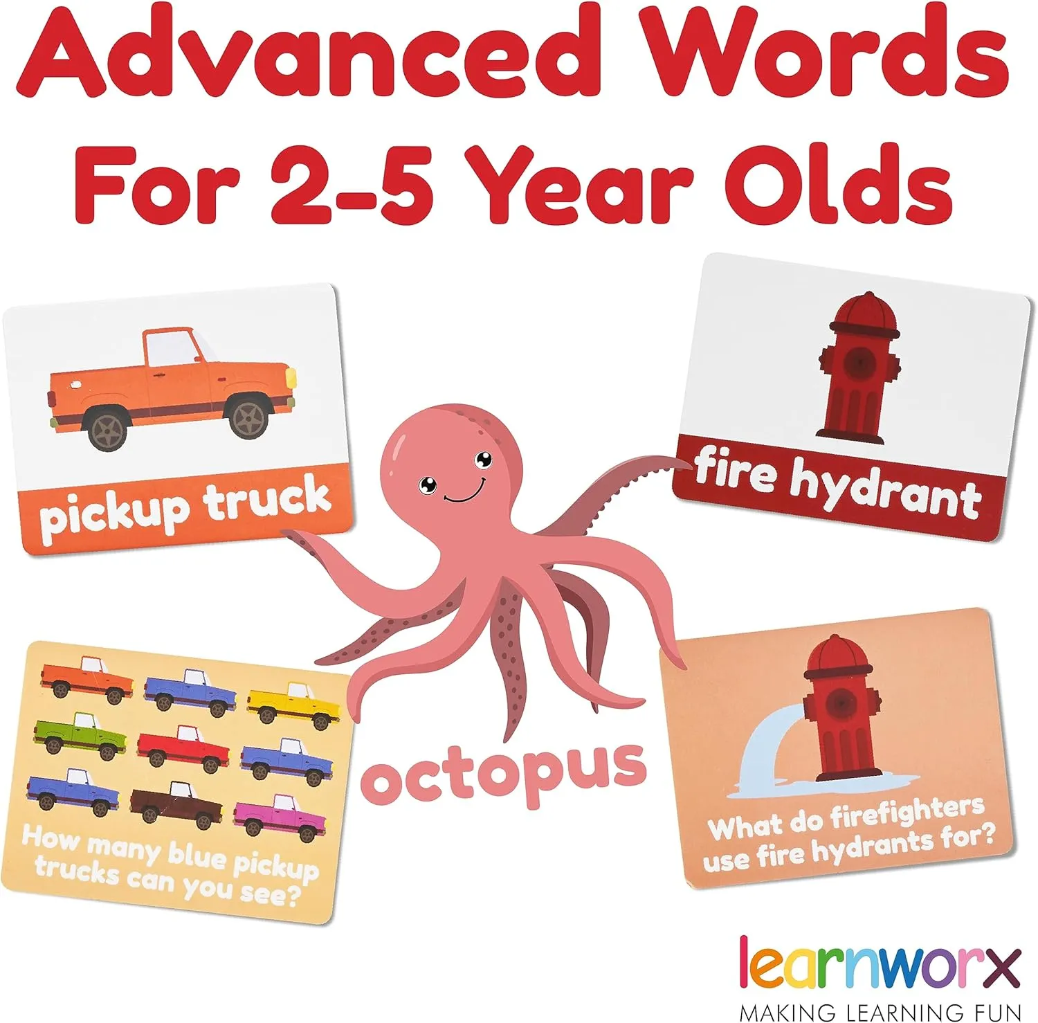 Advanced Flash Cards for Toddlers 3-5 Years – 101 Flashcards – Preschool Flash Cards – Kindergarten Flash Card for Kids – Toddler Learning – Educational Gift - for Ages 3, 4, 5 & 6