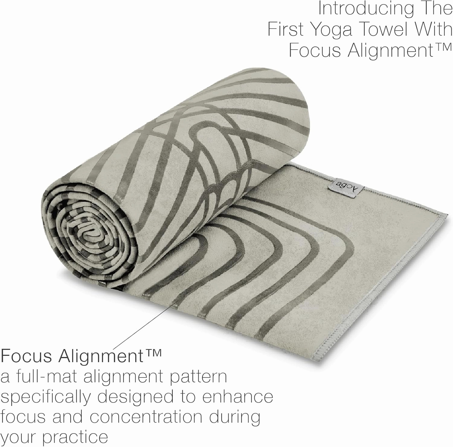 agoy Gecko Warrior - Next-Gen Microfiber Yoga Towel - Double-Sided Silicone Non-Slip Grip – Ideal for Hot Yoga - Ultra Absorbent, Easy to Wash, Travel-Friendly - 30% Recycled Material - Free Wet Bag