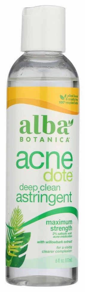 Alba Botanica Natural Acnedote Deep Clean Astringent, 6 Ounce (Pack of 3)