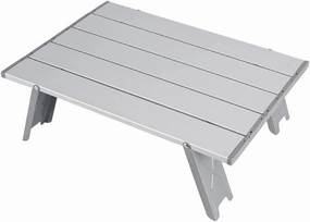 Aluminum Alloy Folding Table, Lightweight Foldable Fold Up Camping Fishing Table Holder, Ultralight Compact Mini Folding Table for Camping, Picnic, Outdoor, Travel, Beach