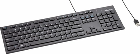 Amazon Basics Wired Keyboard, Full-Sized, QWERTY Layout, Black