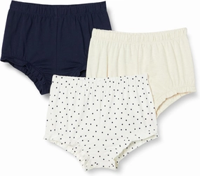 Amazon Essentials Toddlers and Baby Girls' Cotton Bloomer Shorts, Pack of 3