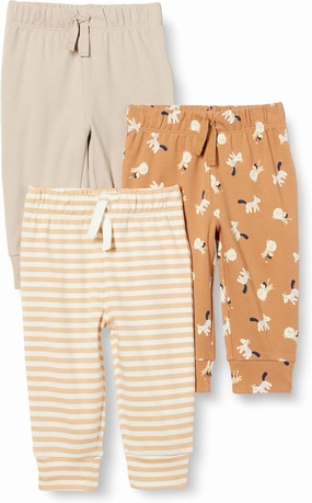 Amazon Essentials Unisex Toddlers and Babies' Cotton Pull-On Pants, Multipacks