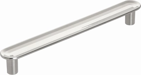 Amerock | Cabinet Pull | Polished Nickel | 5-1/16 inch (128 mm) Center to Center | Concentric | 1 Pack | Drawer Pull | Drawer Handle | Cabinet Hardware