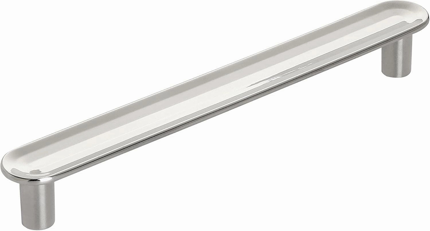Amerock | Cabinet Pull | Polished Nickel | 5-1/16 inch (128 mm) Center to Center | Concentric | 1 Pack | Drawer Pull | Drawer Handle | Cabinet Hardware