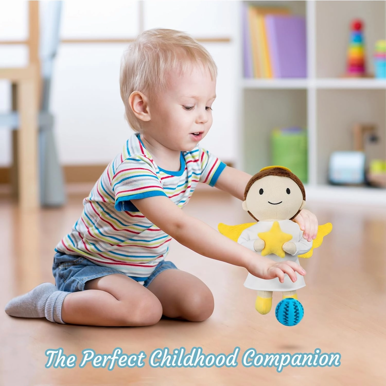 Angel Plush Doll Boy/Girl Baptism Gifts Guardian Angel Doll Toy (Boy)