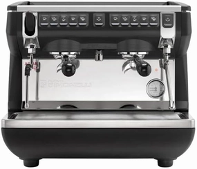Appia Life ii Compact 2 Group Volumetric Espresso Machine Nuova Simonelli Black Commercial NSF Approved (110 V)