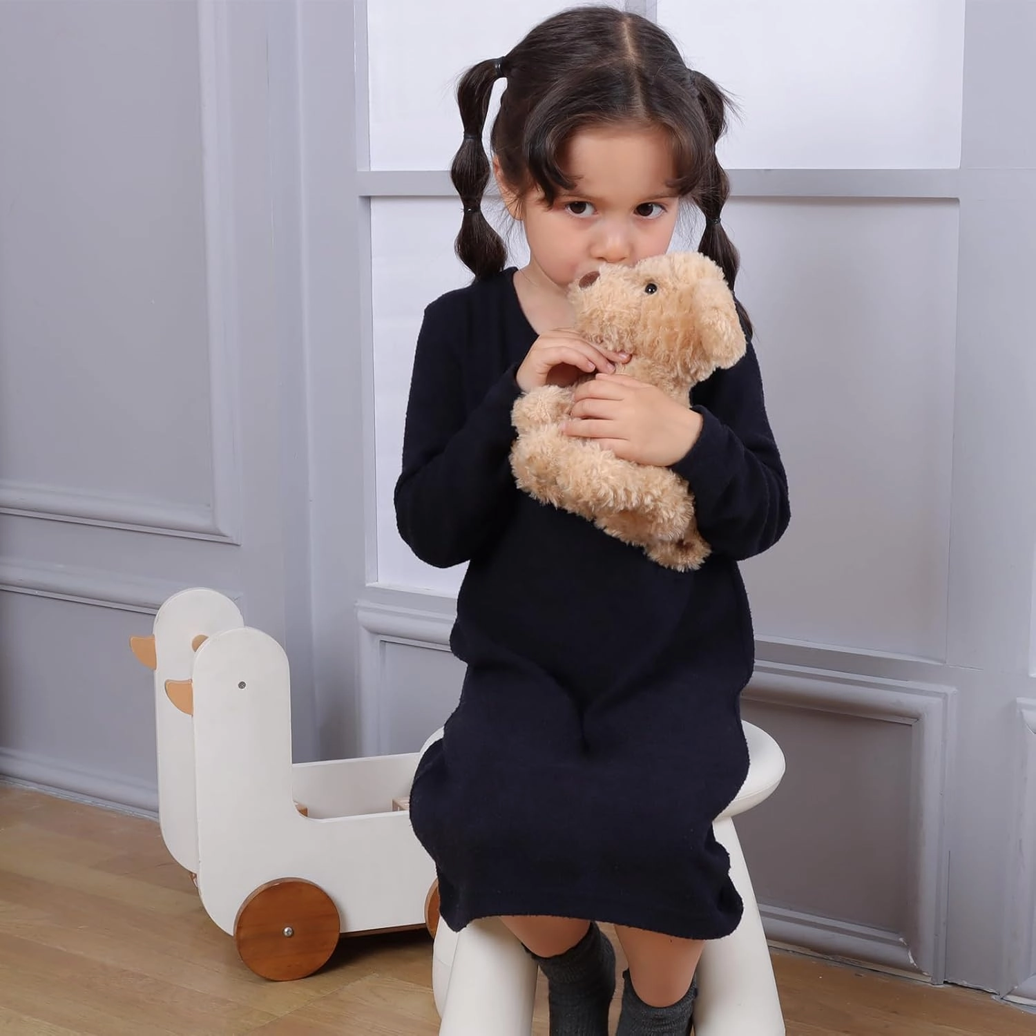 Apricot Lamb Vid Puppy Stuffed Animals for Kids, Soft Cute Plush Toys for Baby Girl and Boy, Fluffy Vid Puppy 7.9 Inches