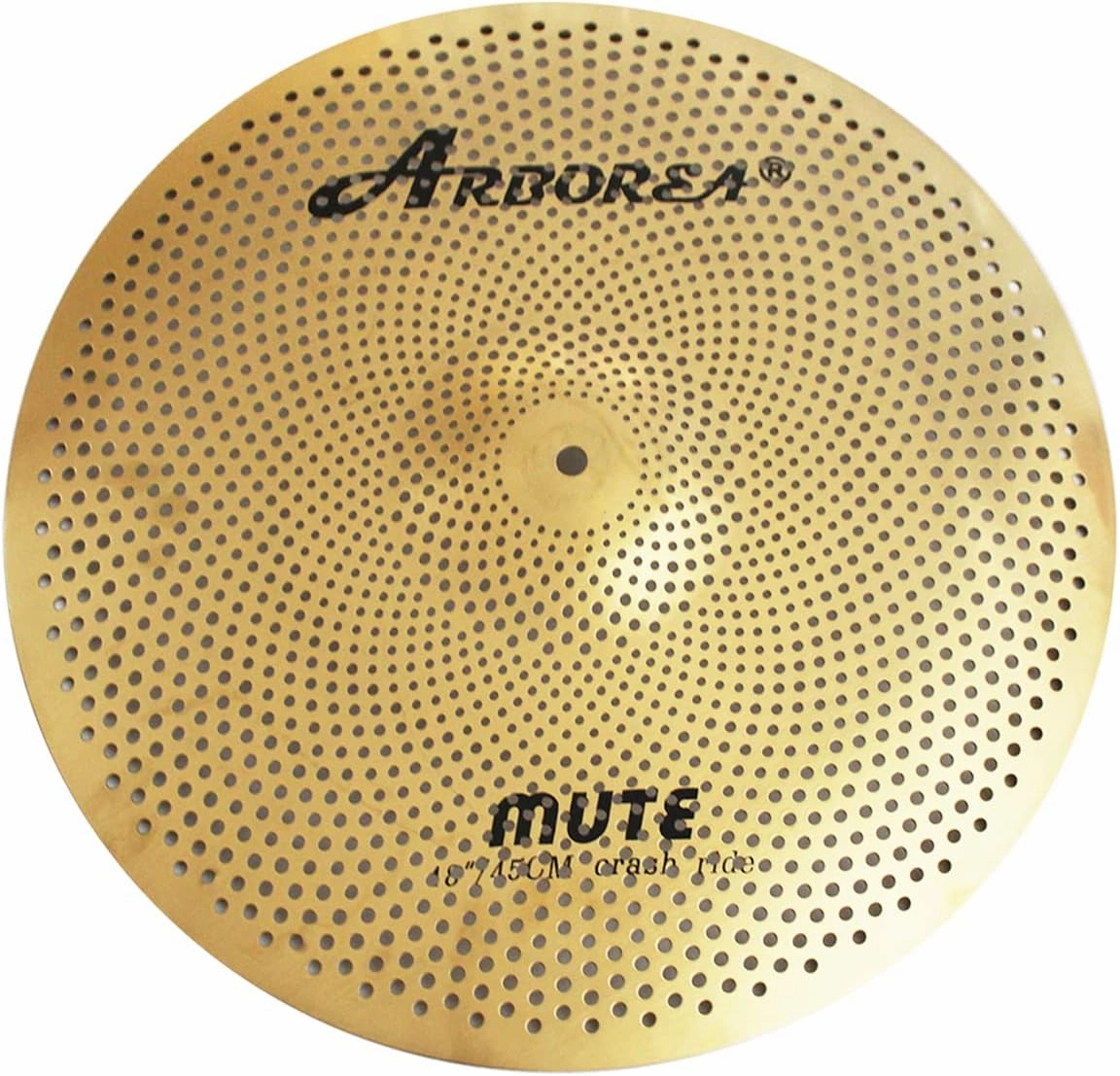 Arborea Low Volume Cymbal Pack 5 Piece Set 14"Hihats,16"Crash,18"Crash,20"Ride Quiet Cymbal Plus Bag Golden Mute Drum Practice Cymbal