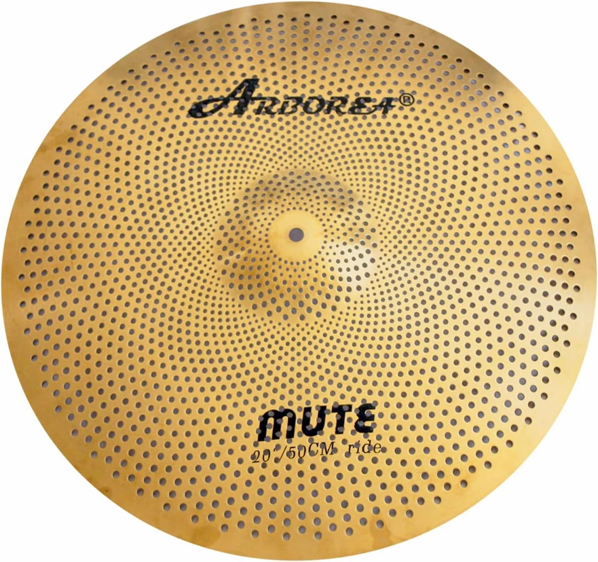 Arborea Low Volume Cymbal Pack 5 Piece Set 14"Hihats,16"Crash,18"Crash,20"Ride Quiet Cymbal Plus Bag Golden Mute Drum Practice Cymbal