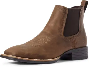 ARIAT Mens Booker Ultra Square Toe Chelsea Casual Boots Ankle - Brown