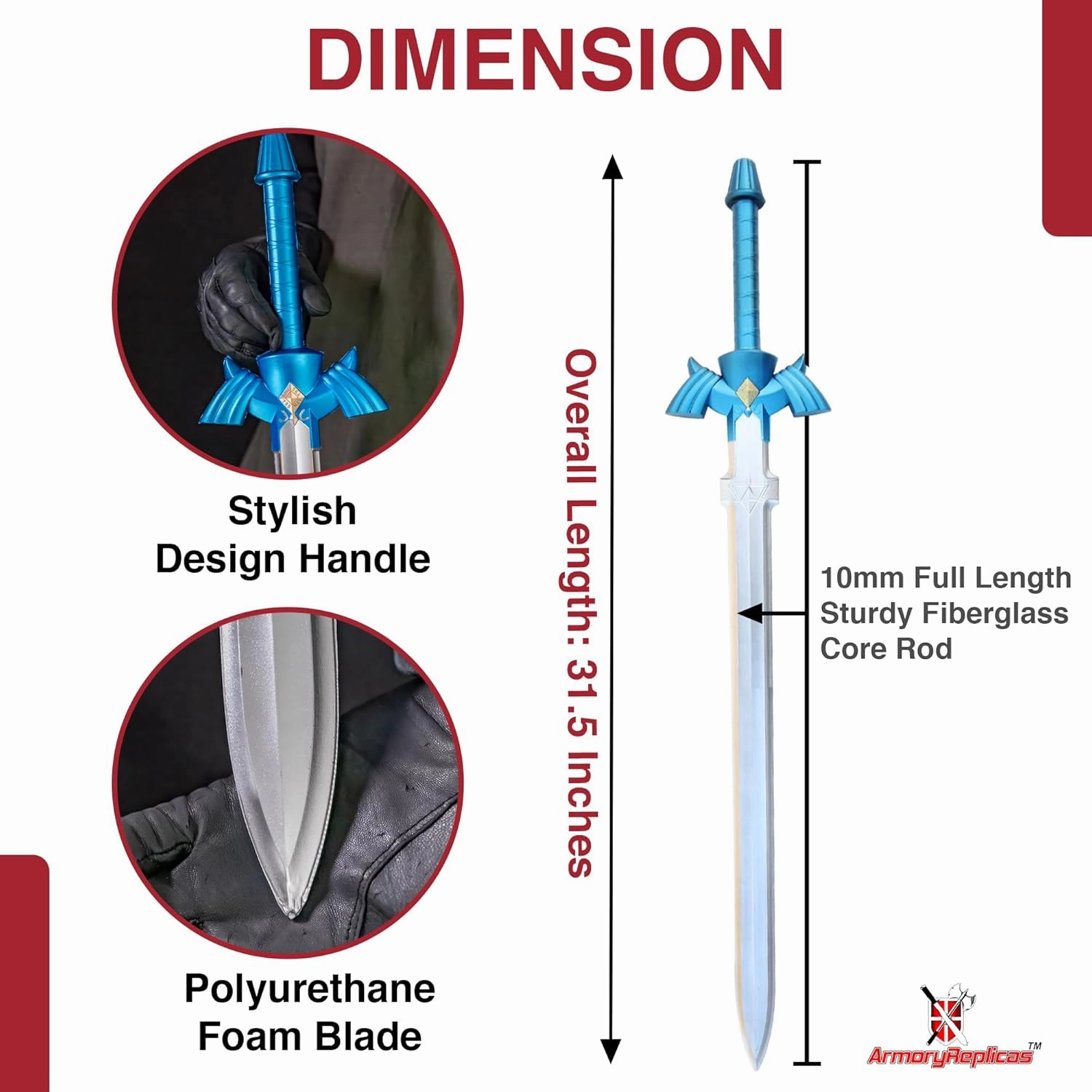 Armory Replicas™ - Video Game Foam Swords- Perfect for LARP, Cosplay & Conventions