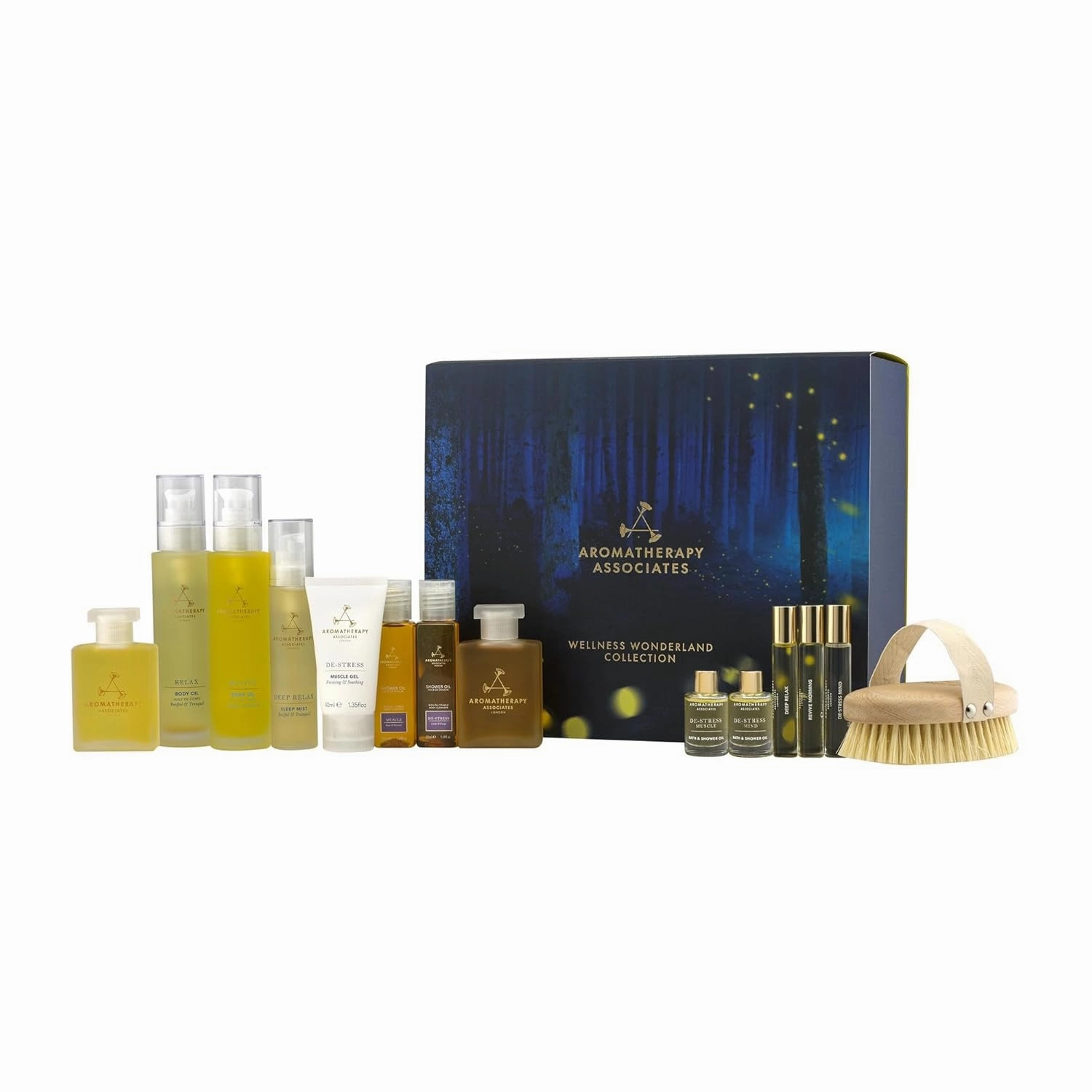 Aromatherapy Associates Wellness Wonderland, Luxurious Gift Collection of Bath and Shower Oils, Mists, Roller Balls and Gels. Made with Premium Essential Oils for Relaxation (14-Piece Set)
