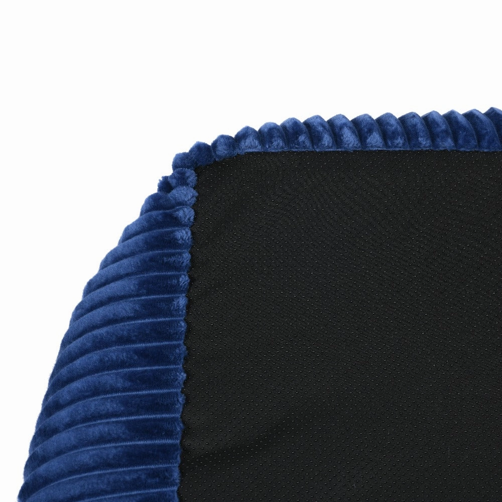 Ascher Plush Corduroy Square Pet Nest Bed - Navy