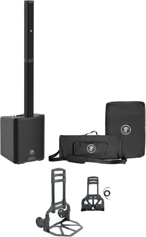 Audiosavings Bundle:(1) Mackie SRM-Flex 1300w Portable Line Array DJ Speaker PA System w/Sub Carry Bag Bundle with (1) Rockville GigMate DJ/Musician Aluminum Trolley Transport Hand Truck (Items 2)