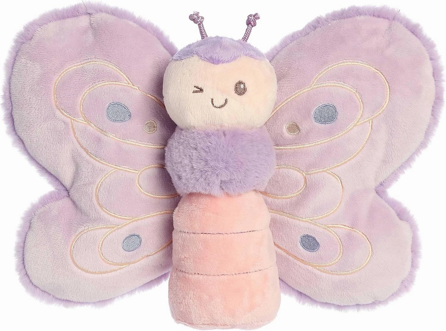 Aurora® Playful Flutterflies™ Flutterfly™ Baby Stuffed Animal - Soft & Cuddly Toy - Imaginative Play - Purple 12.5 Inches